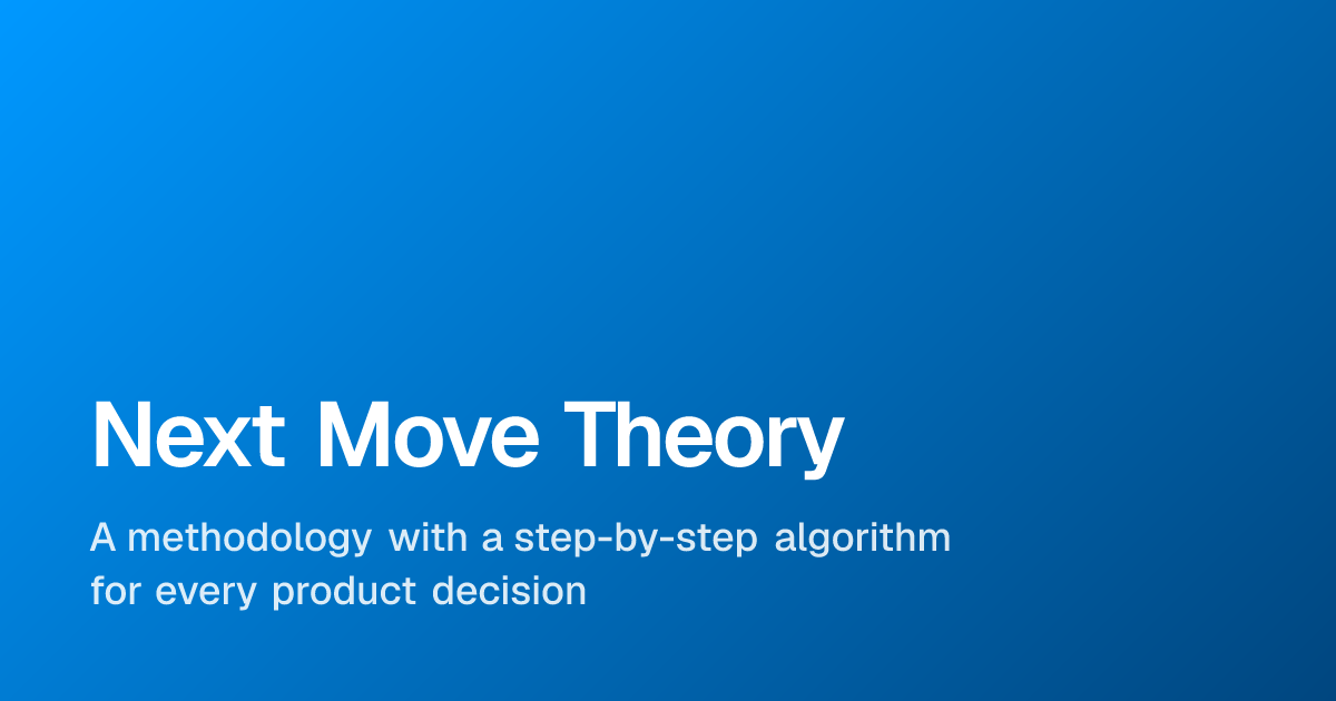 Next Move Theory — product methodology with an algorithm